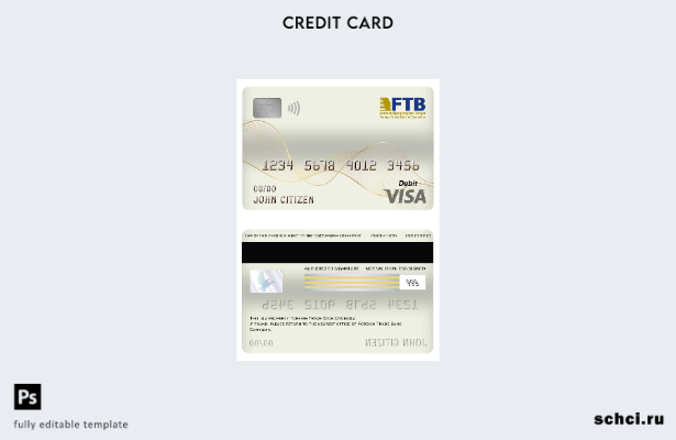 цифровая загрузка шаблона дебетовой карты Visa банка внешней торговли Камбоджи
